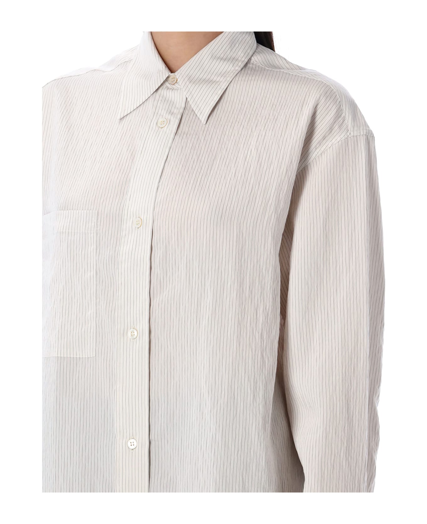 Studio Nicholson Leto Oversized Shirt - BLACK WHITE