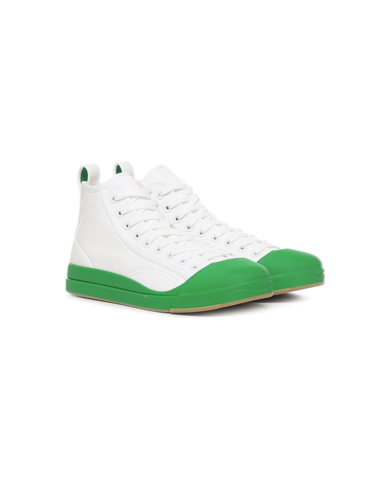 Bottega Veneta Vulcan Sneakers - White, green スニーカー