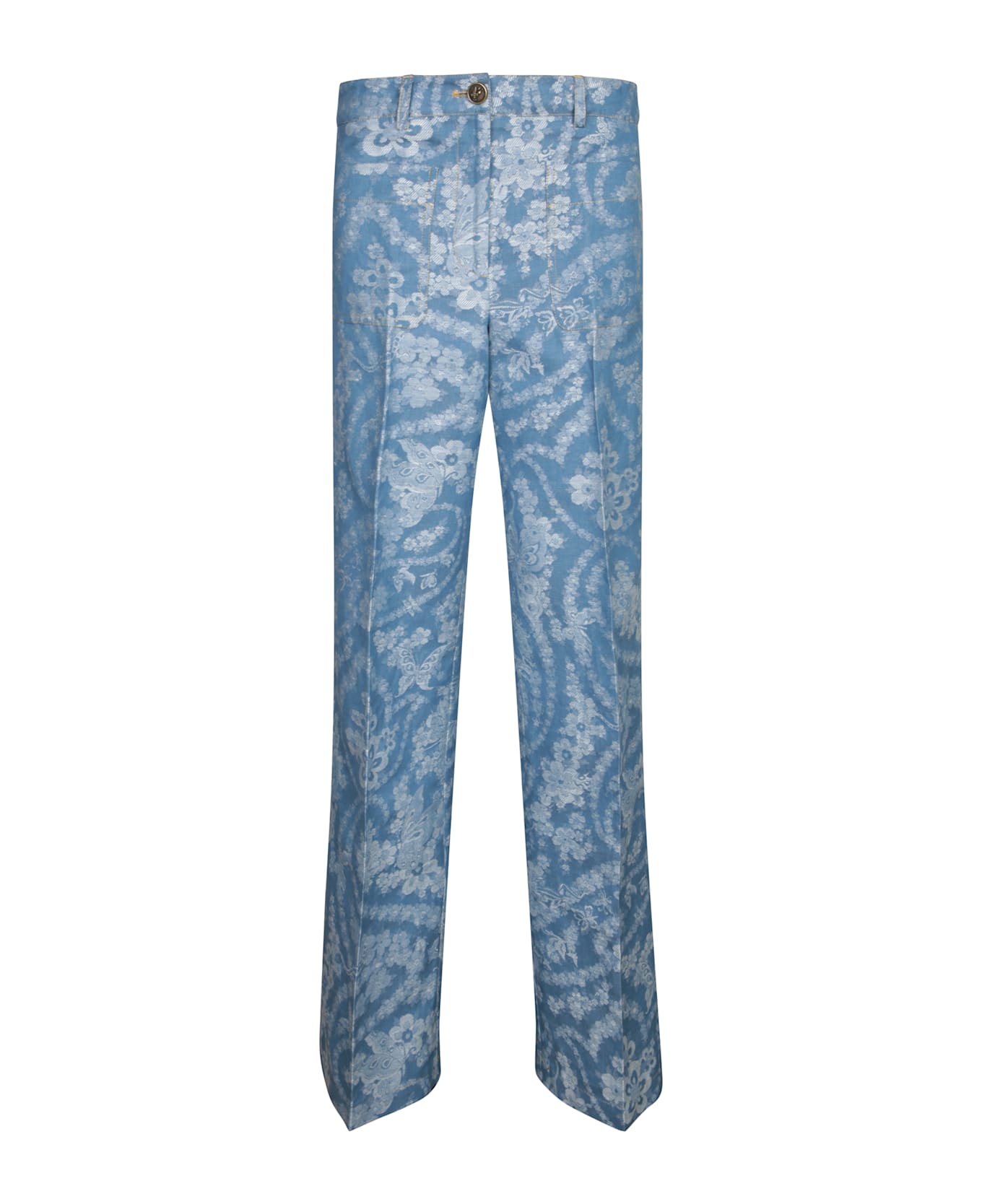 Etro Blue Paisley Jeans - Blue