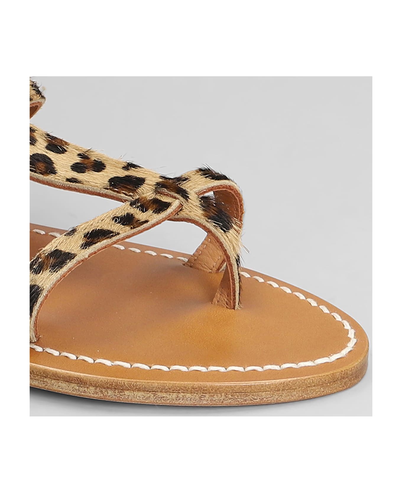 K.Jacques Caravelle F Flats In Animalier Pony Skin - Animalier