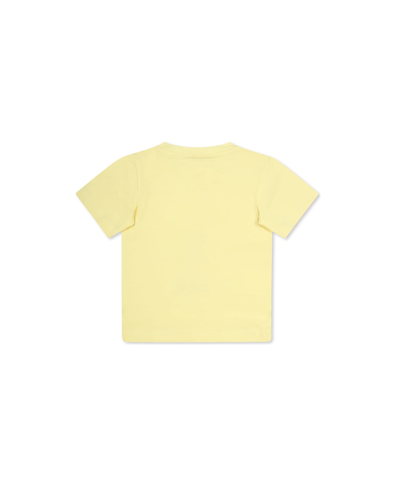 Stella McCartney Kids Yellow T-shirt For Baby Boy With Hamburger Print - Yellow