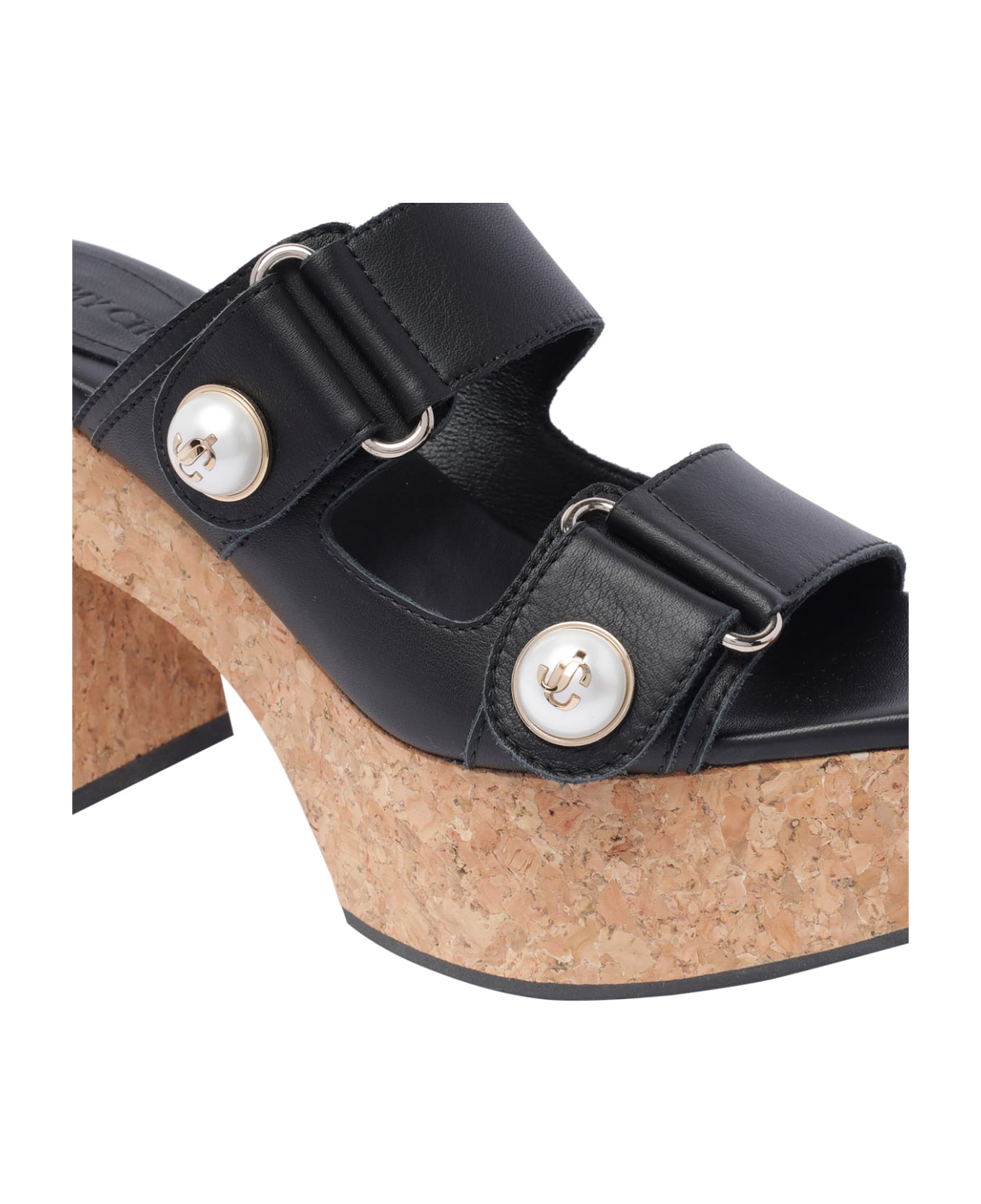 Jimmy Choo Fayence 95 Wedge Sandals - Black