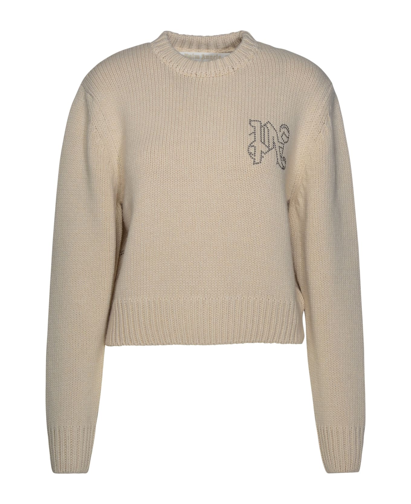 Palm Angels Wool Blend Sweater - Avorio