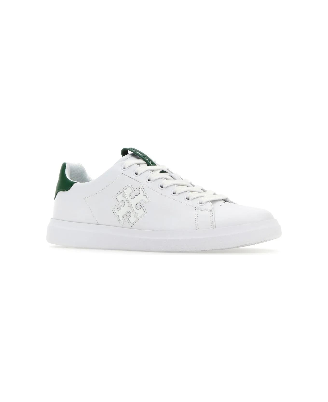 Tory Burch Howell Court Sneakers - WHITE/ARUGULA GREEN