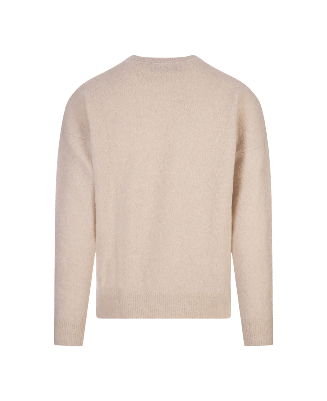 Hugo Boss Relaxed Fit Sweater In Beige Cashmere And Silk - Brown