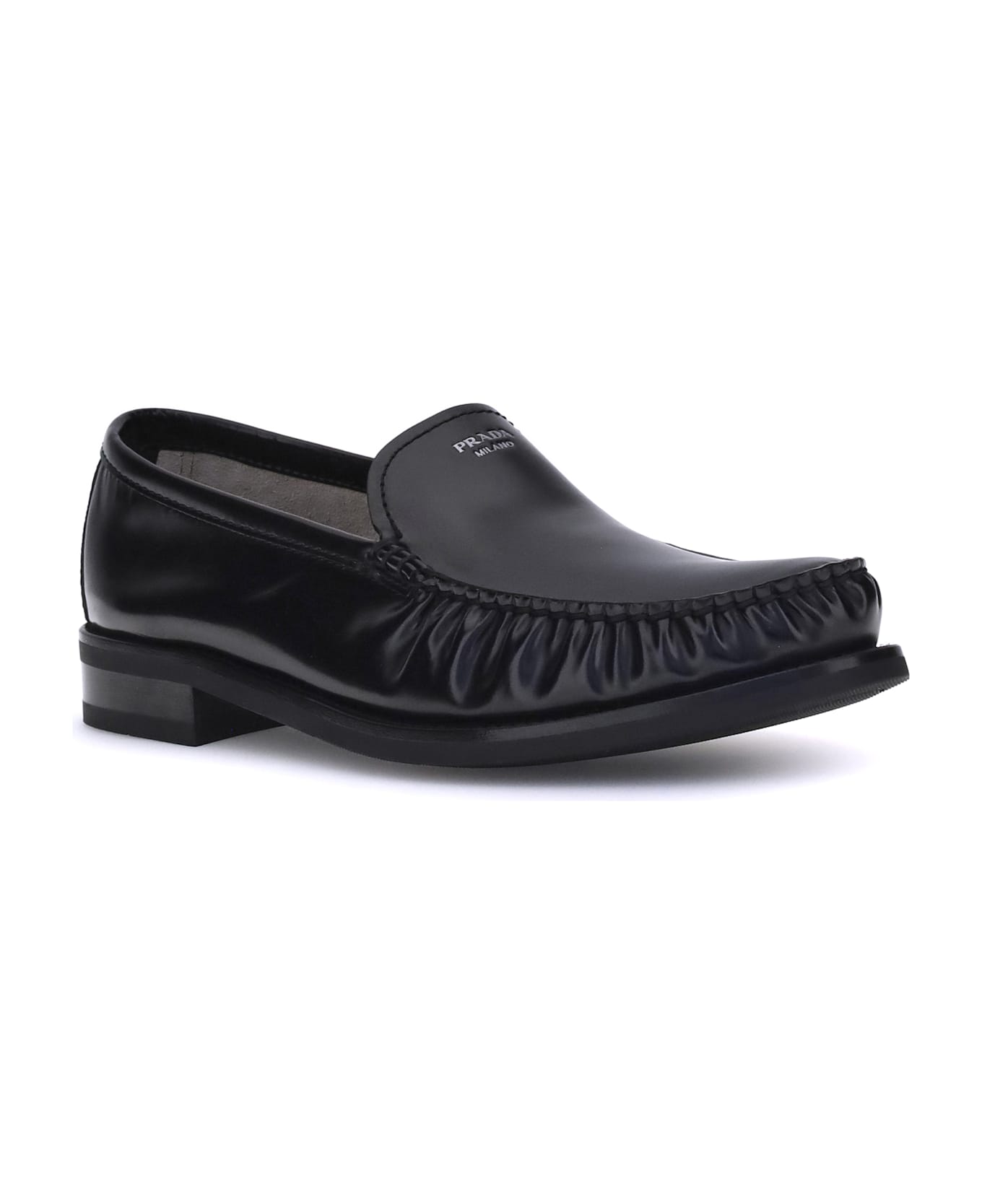 Prada Brushed Leather Loafers