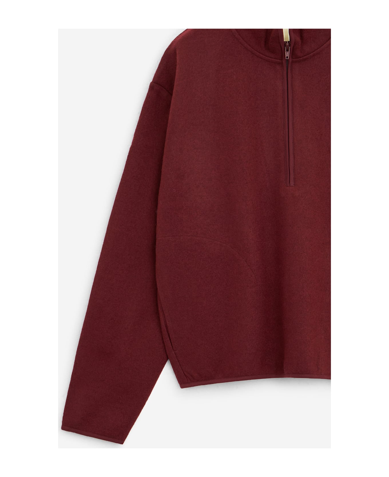 Sunflower Wool Half Zip Sweatshirt - bordeaux