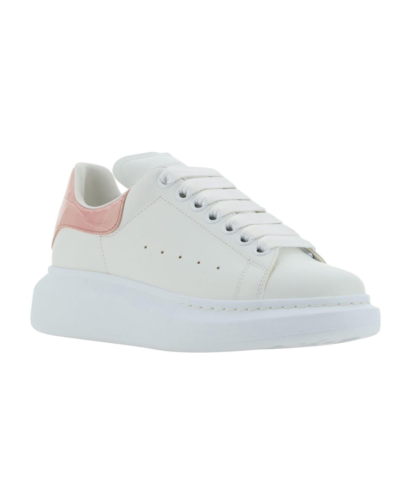 Alexander McQueen Calfskin Sneakers - White Clay