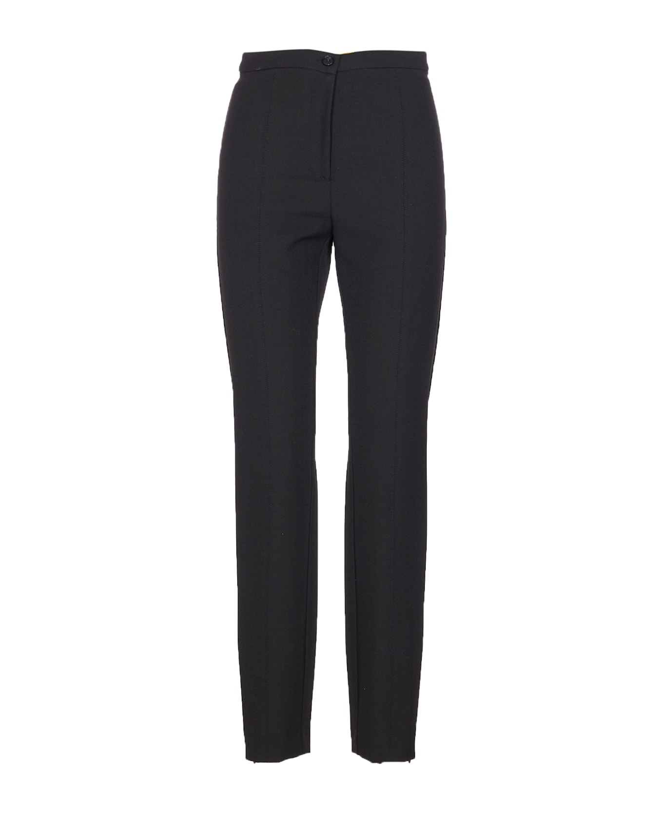 Pinko Pietanze Skinny Trousers With Adjustable Bottom - Black