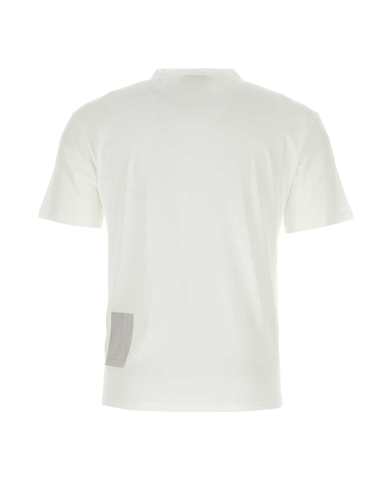 Ten C White Cotton T-shirt - BIANCONEVE