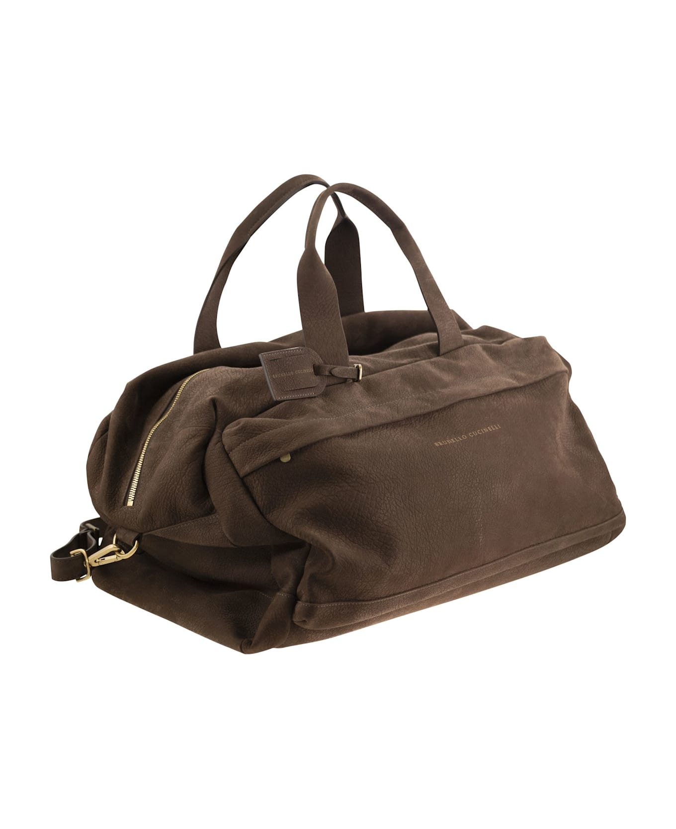 Brunello Cucinelli Active Nubuck Bag - BROWN