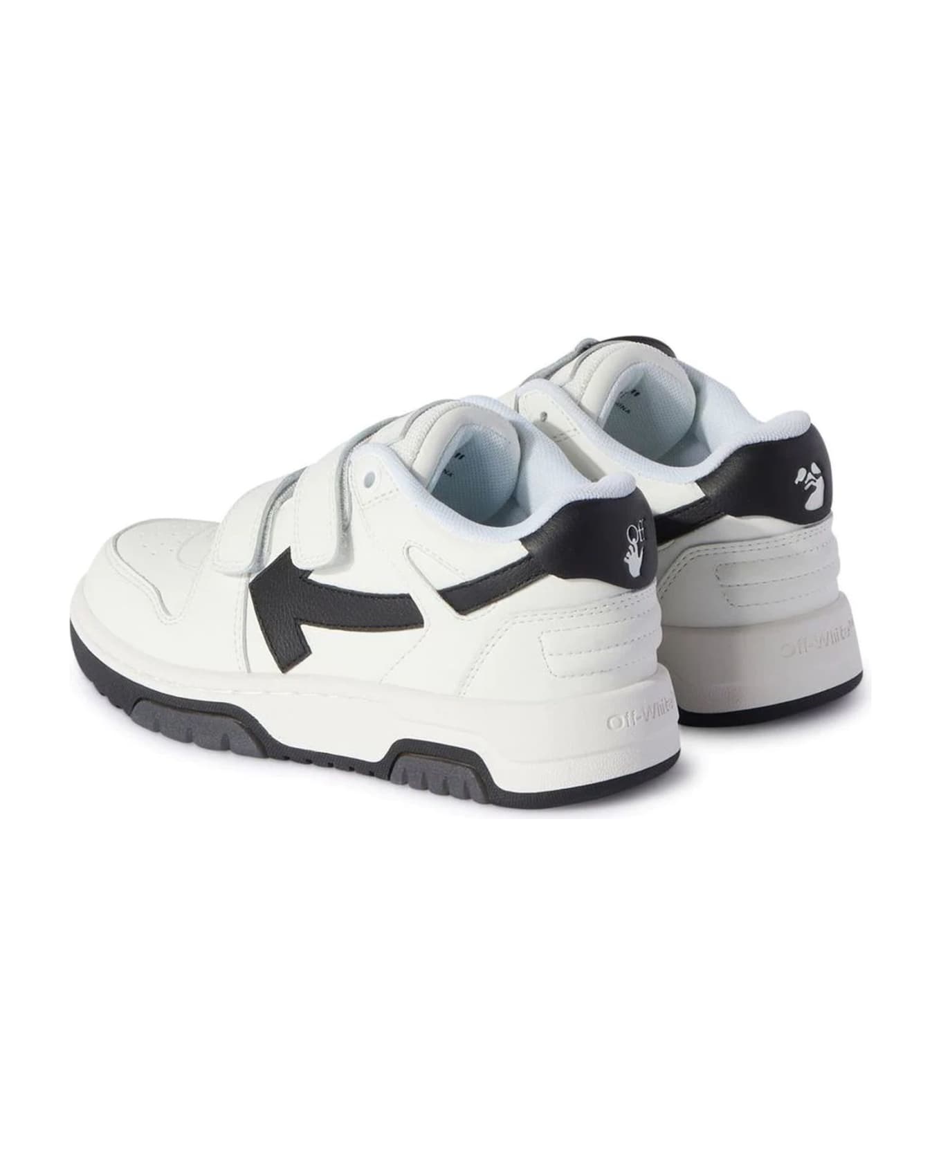 Off-White White Leather Sneakers - Bianco+nero