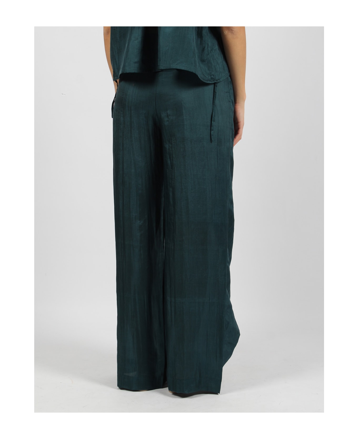 The Rose Ibiza Wrap Silk Trousers - Blue ボトムス