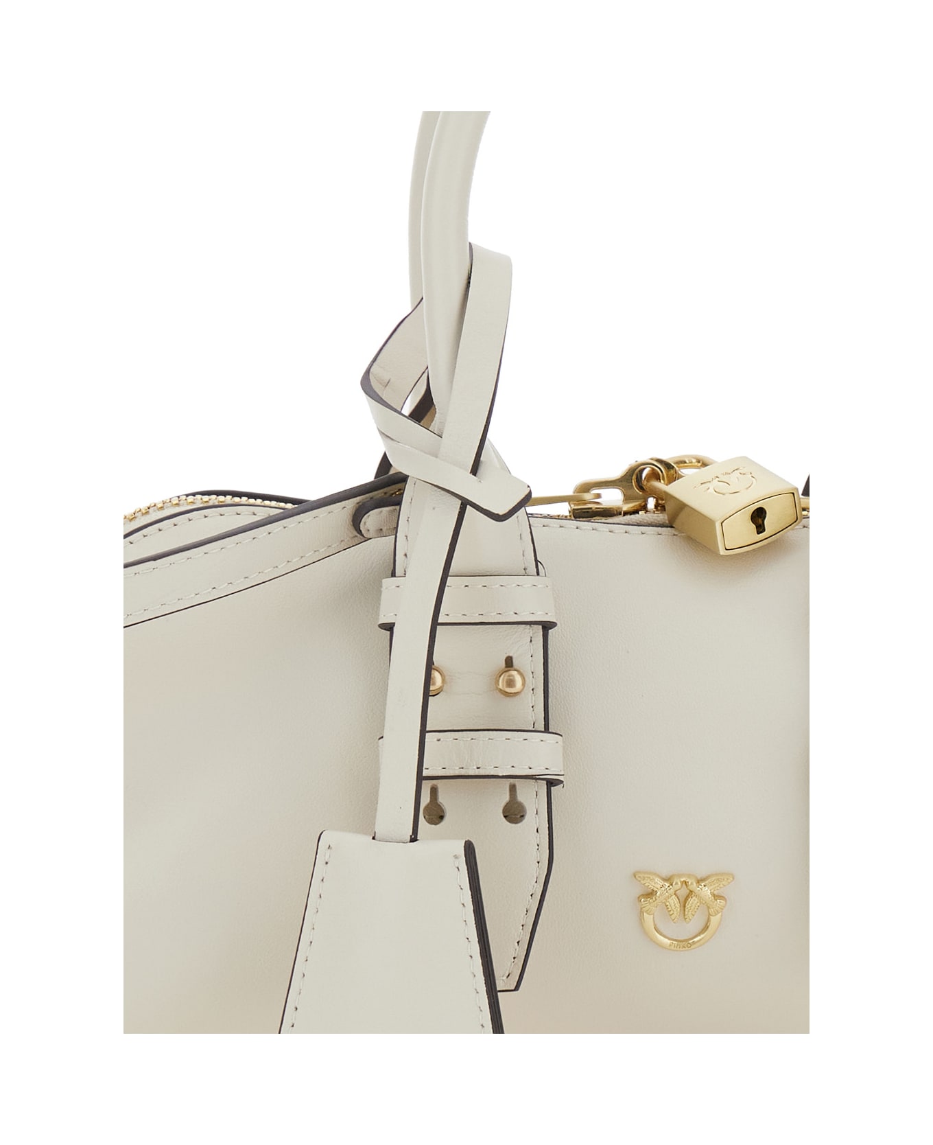Pinko Bowling Bag Baguette Vitello - White