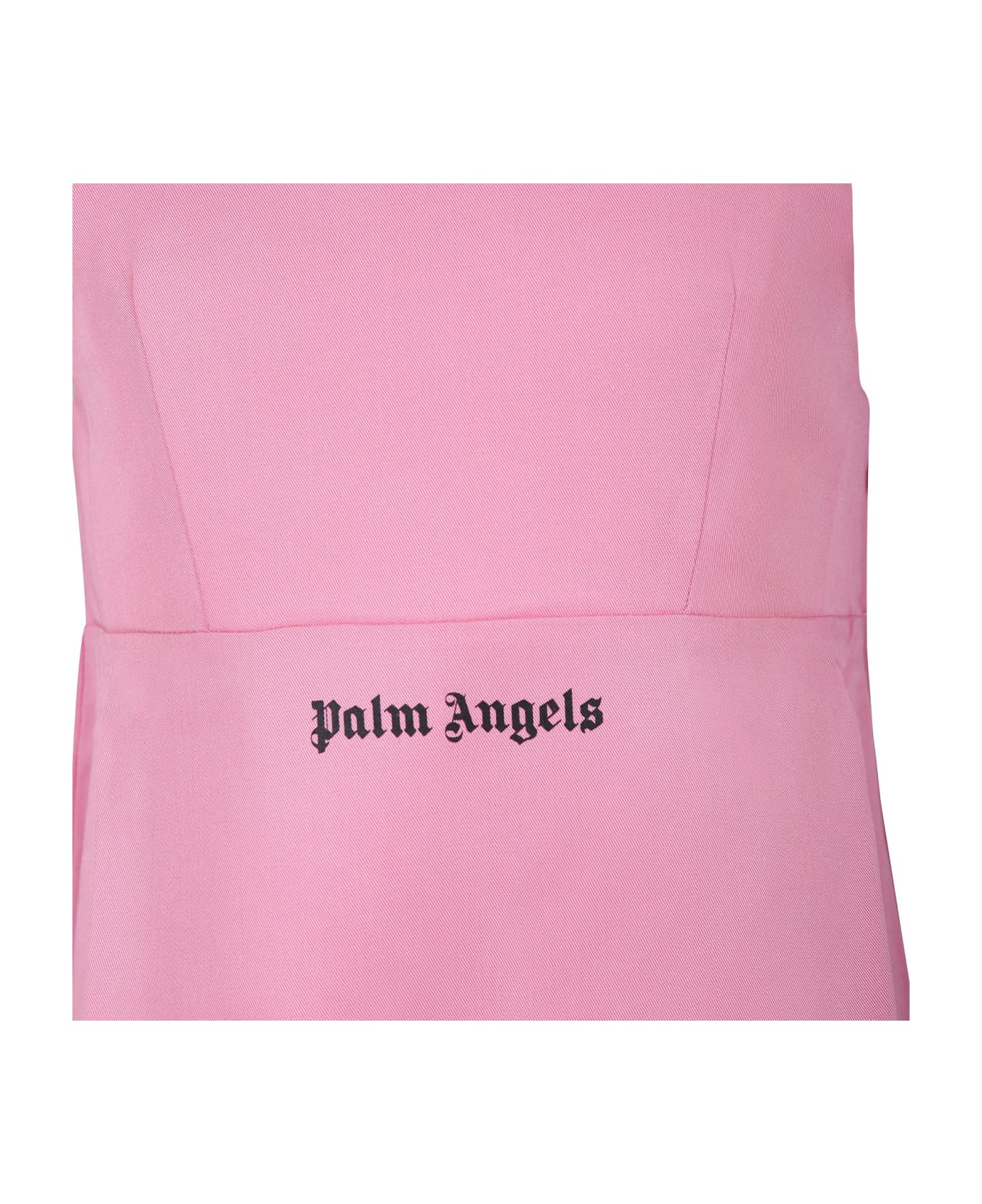 Palm Angels Pink Dress For Girl With Logo - Pink