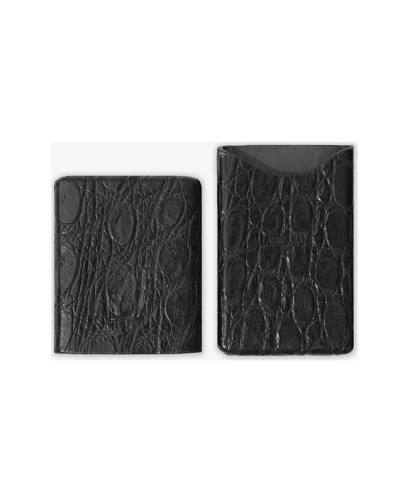 Larusmiani Business Cards/credit Cards Holder Wallet - Black