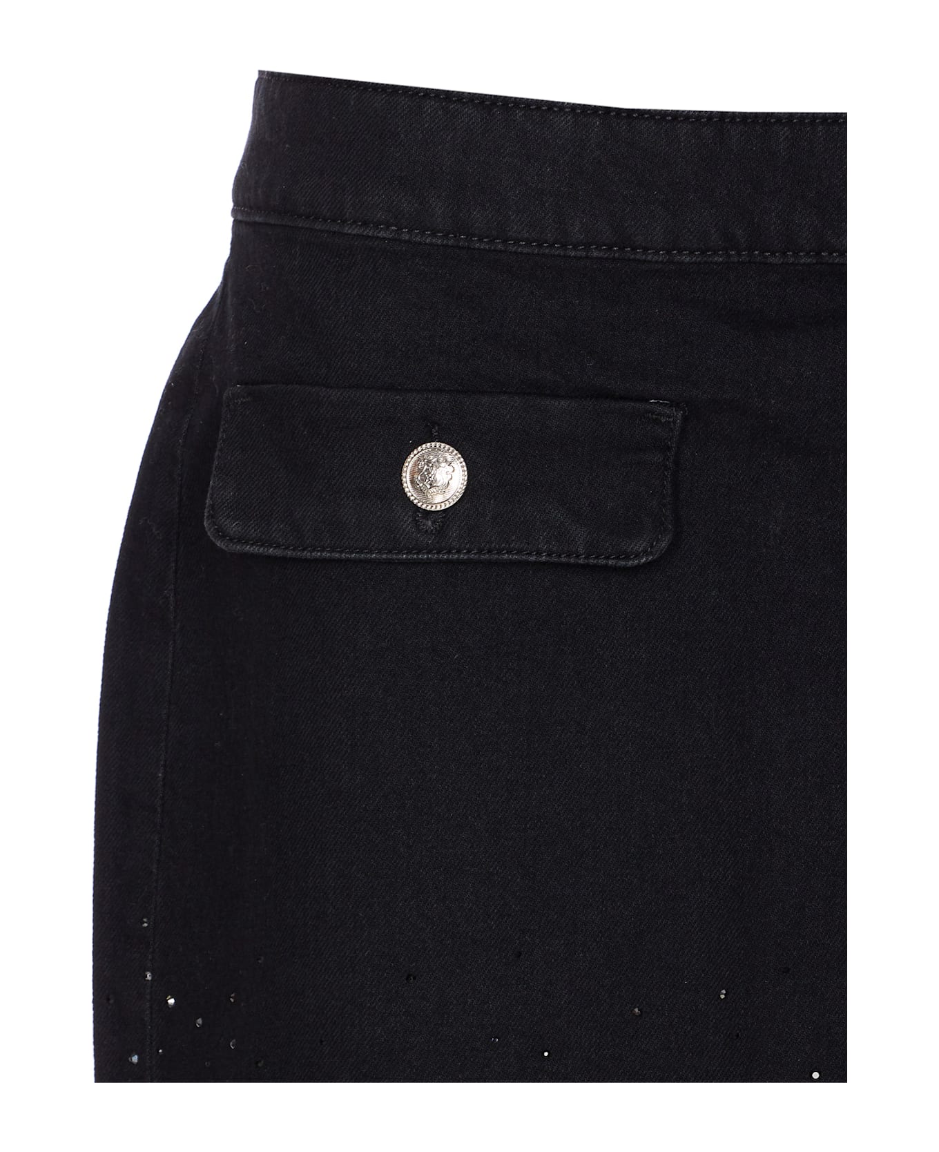 Liu-Jo Denim Mini Skirt - Black