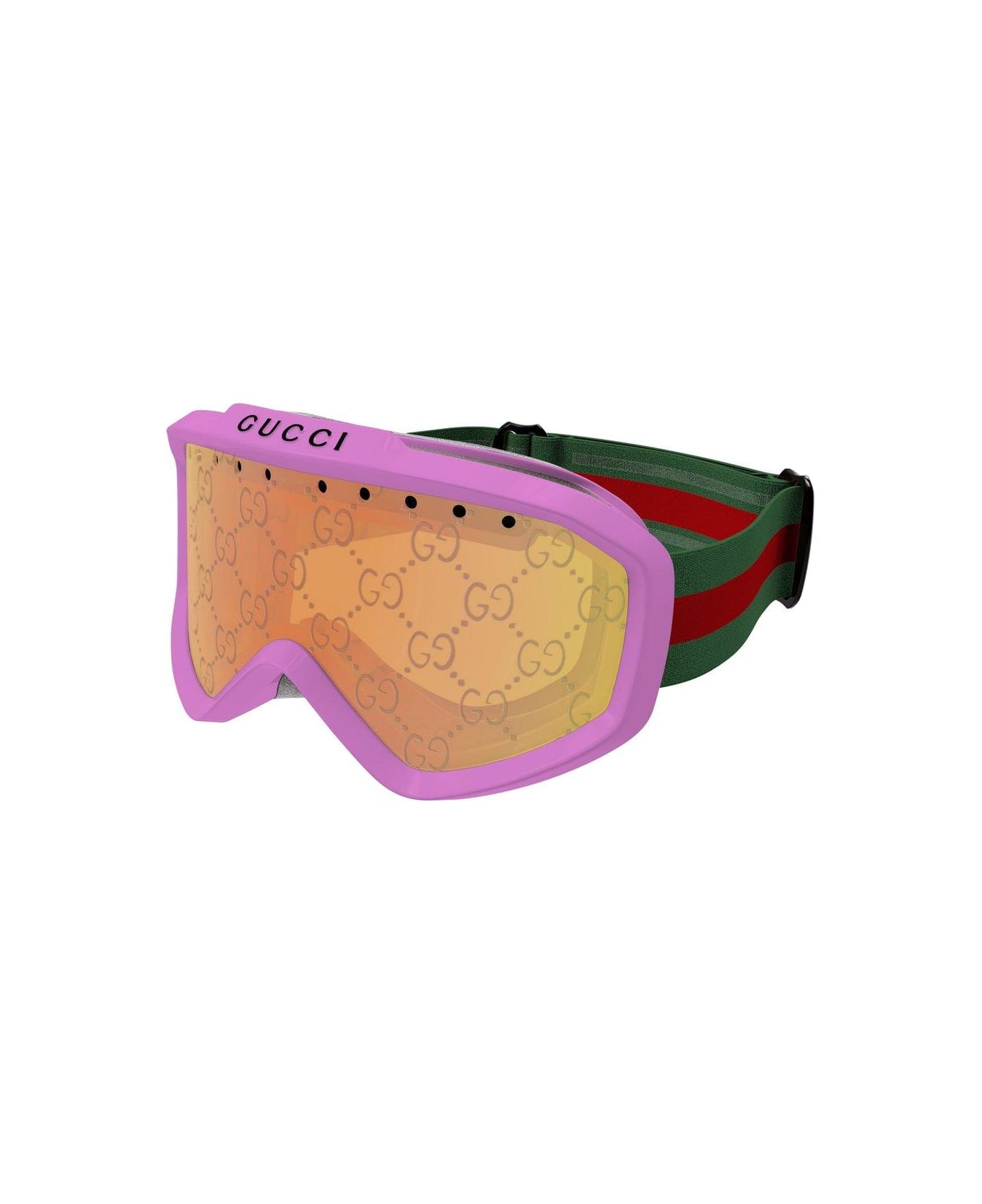Gucci Eyewear Ski Oversized Frame Goggles Sunglasses - 004 PINK MULTICOLOR YELLOW