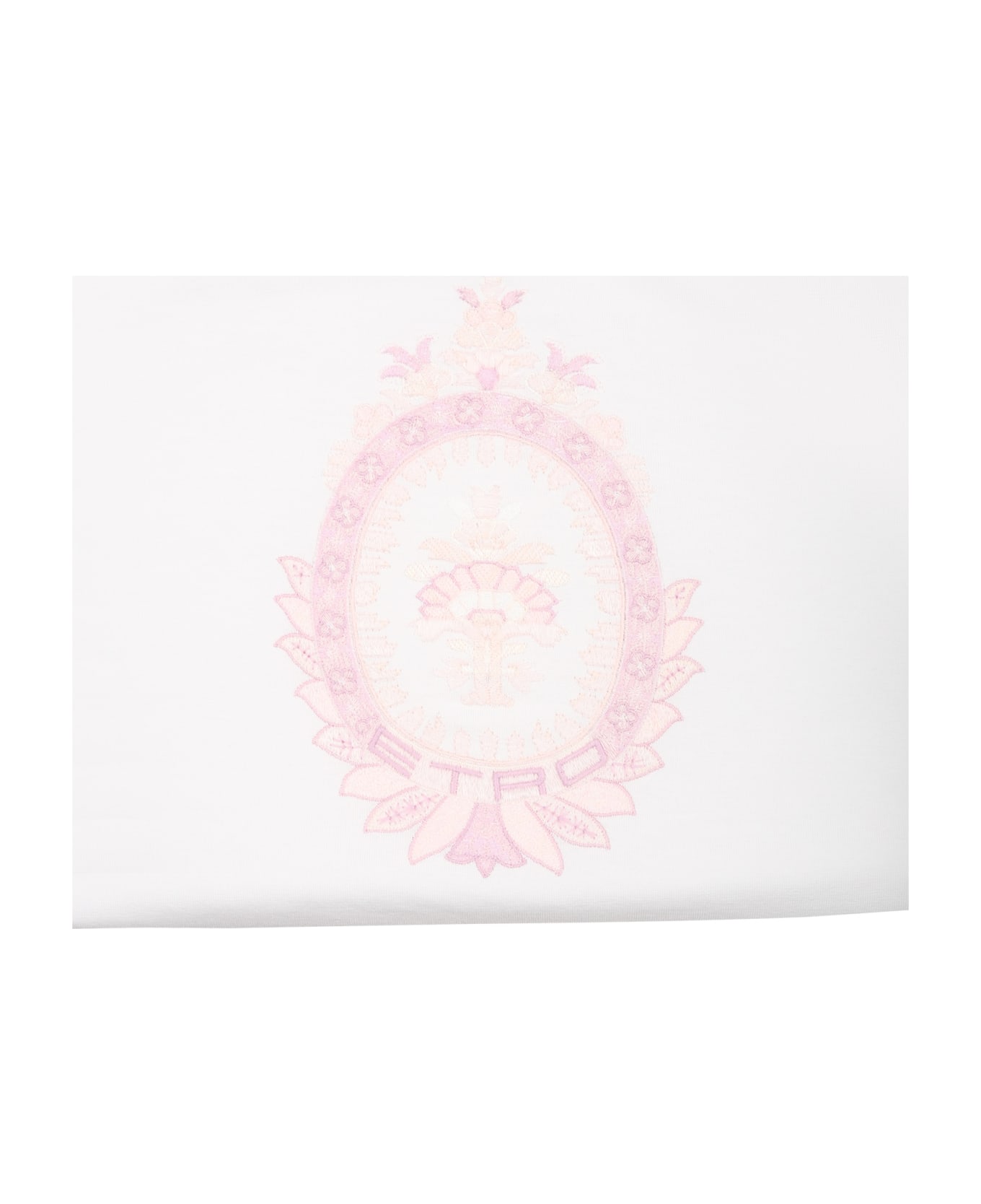 Etro Pink Blanket For Baby Girl With Logo - Pink