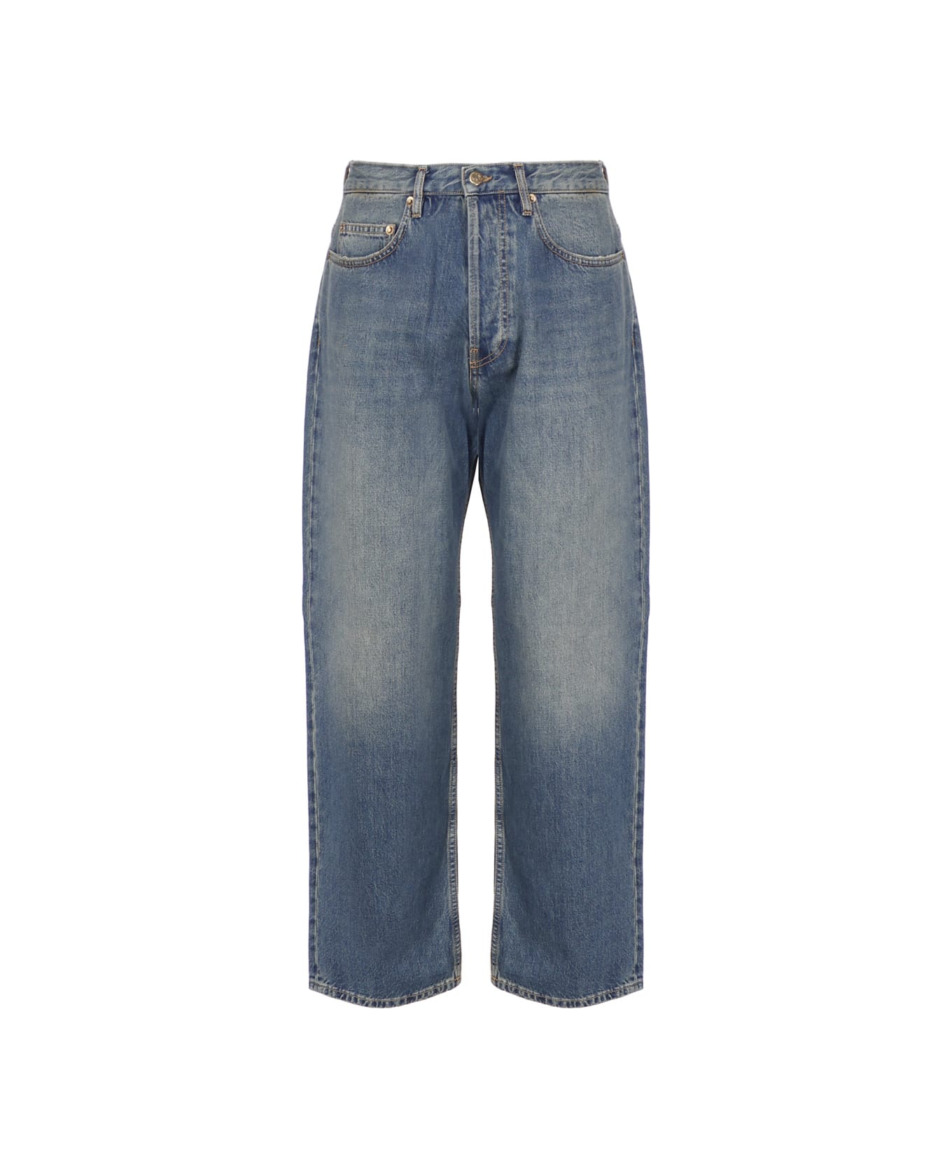 Golden Goose Blue Jeans With Lived-in Treatment - Blue