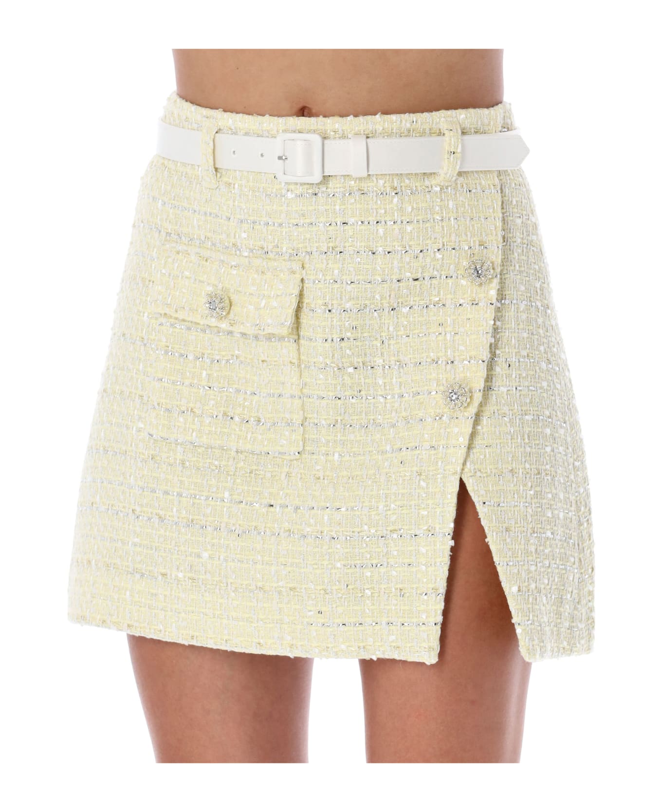 self-portrait Boucle Mini Skirt | italist