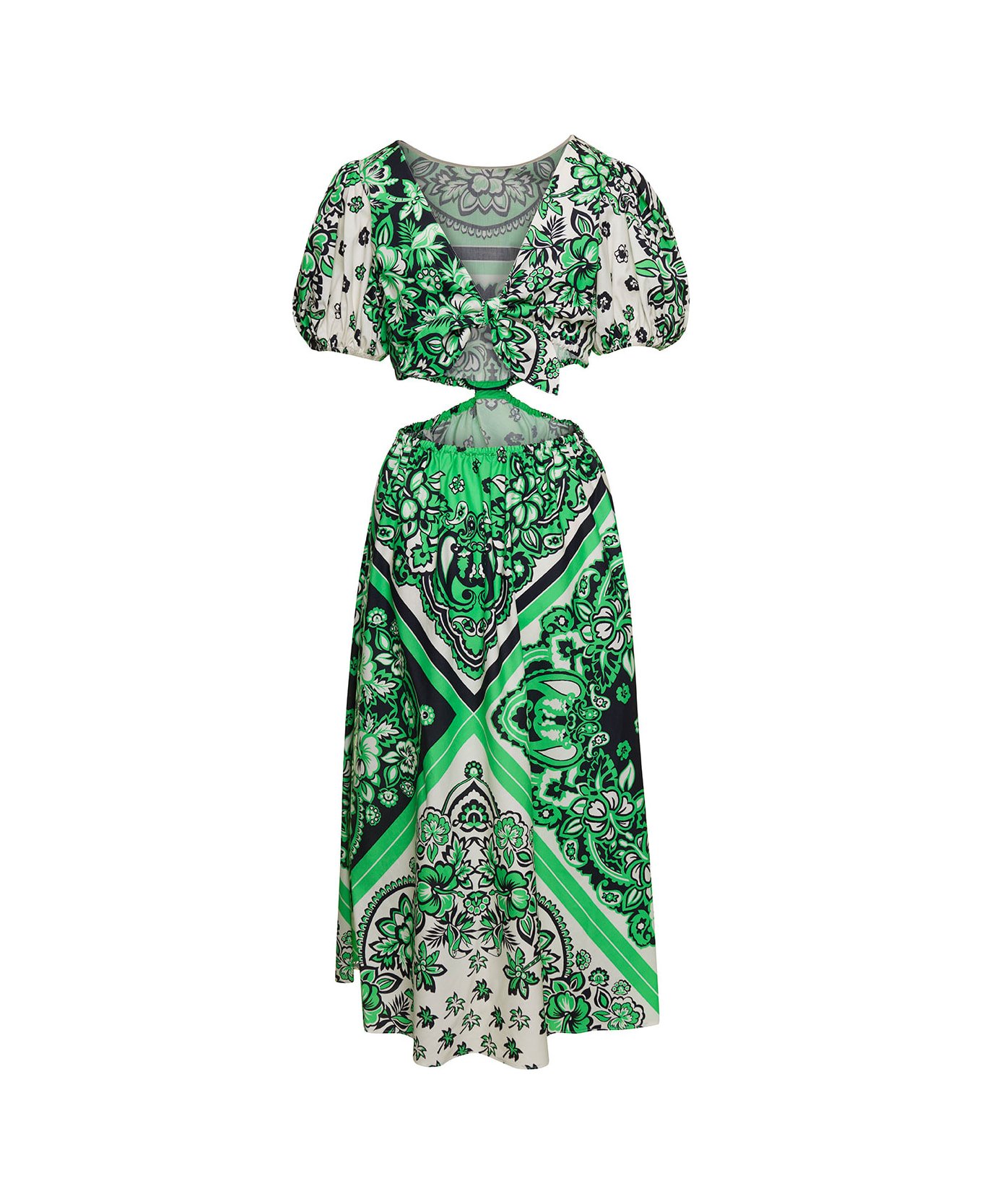 RED Valentino Bandana Print Dress - Green