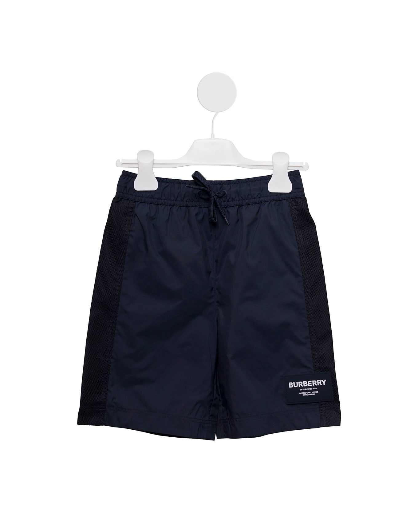 Burberry Kids Boys's Malcom Blue Nylon Swim Shorts - Blu