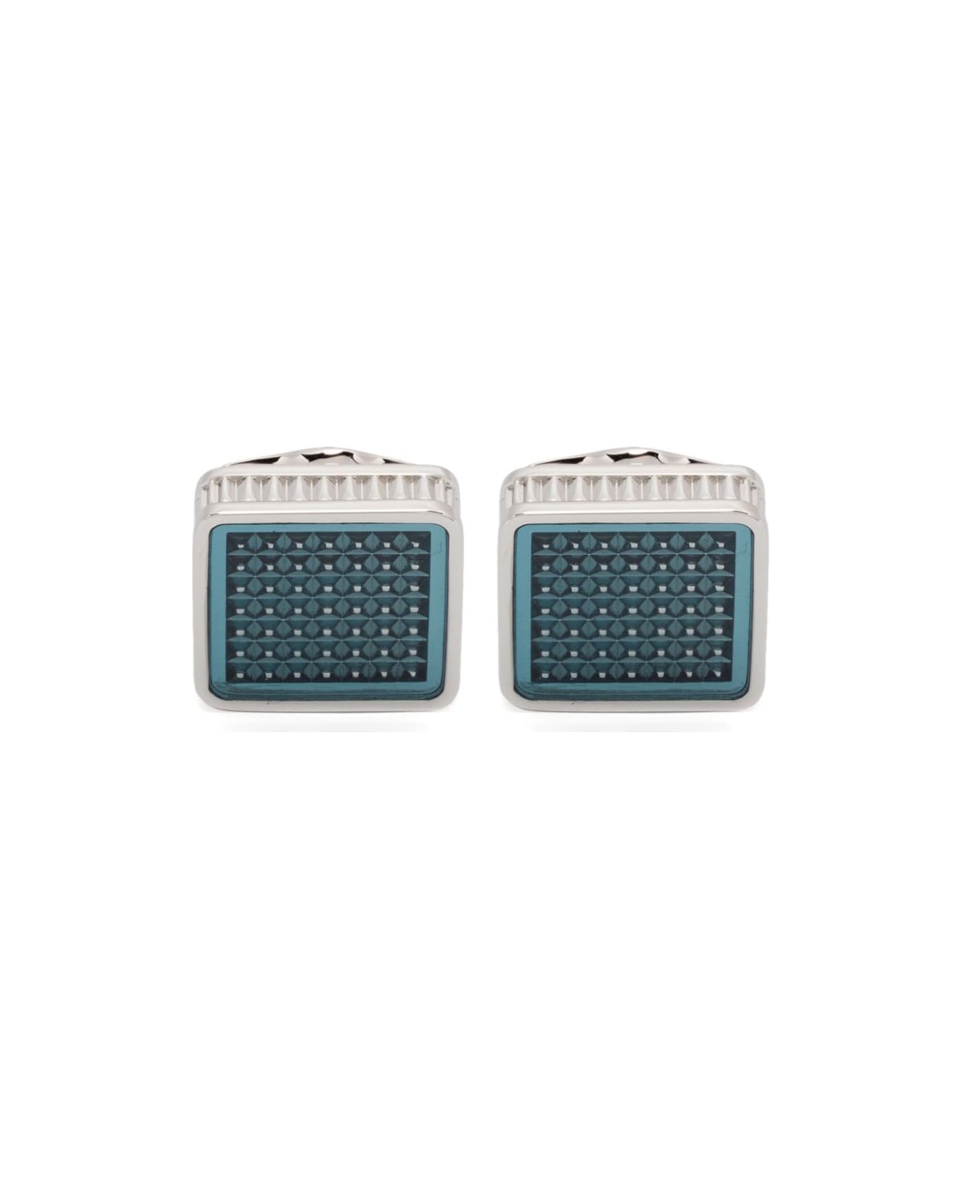 Tateossian Cufflinks Squared Palladium Polished - Silver カフリンクス