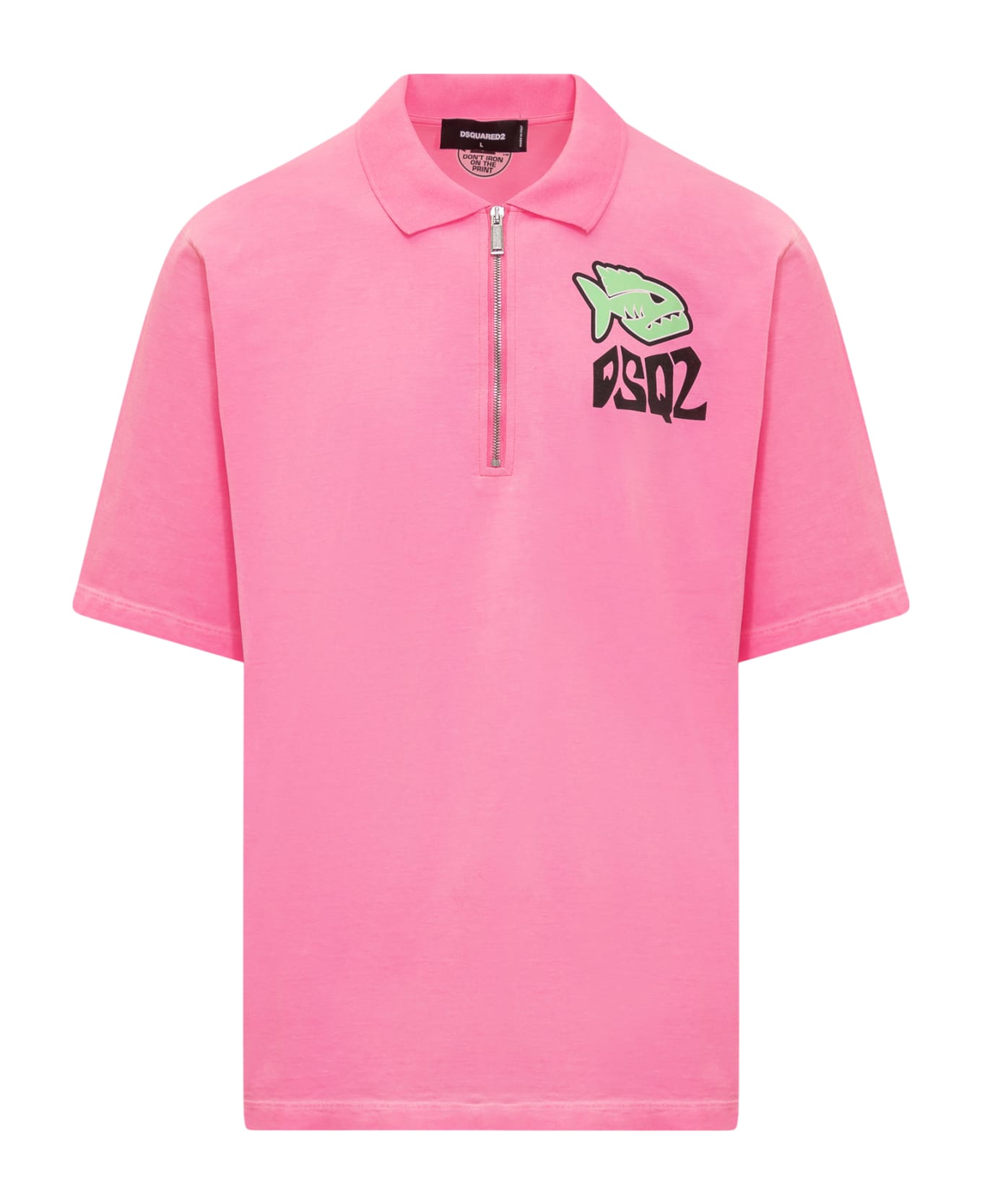 Dsquared2 Fish Skater Polo - PINK FLUO