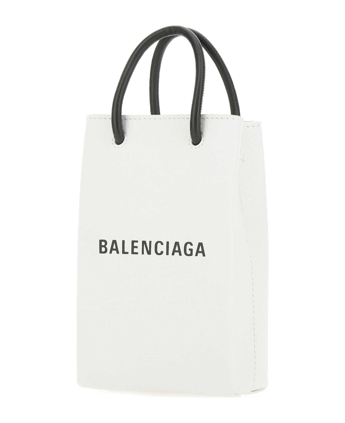Balenciaga White Leather Phone Case - 9000