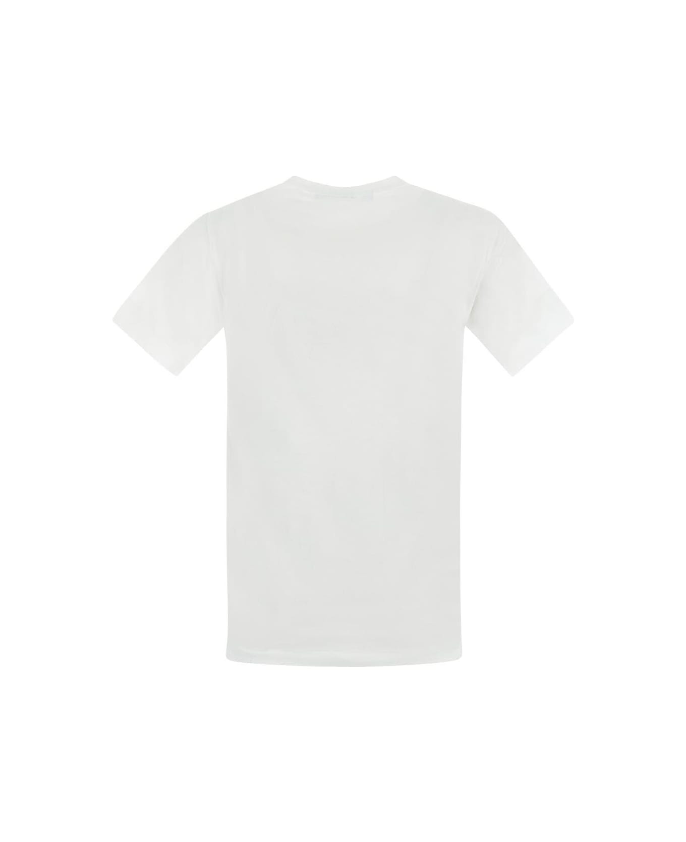 Comme des Garçons Play White Embroidered Heart T-shirt - White