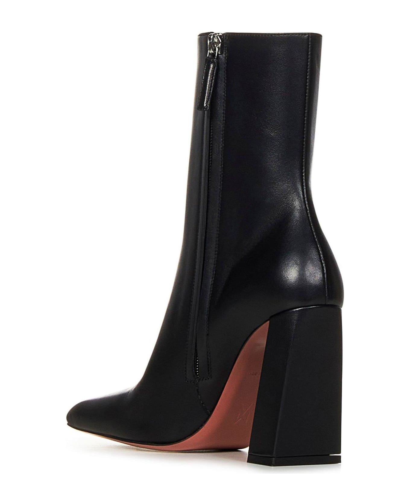 Amina Muaddi Pointed-toe Ankle Boots - Black