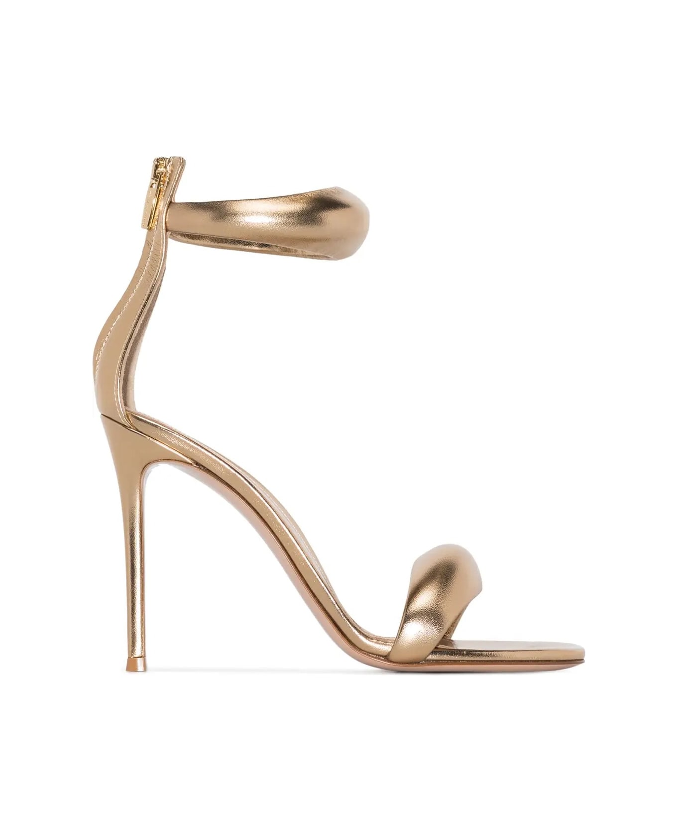 Gianvito Rossi Gold Metallic Nappa Bijoux Sandals - Gold