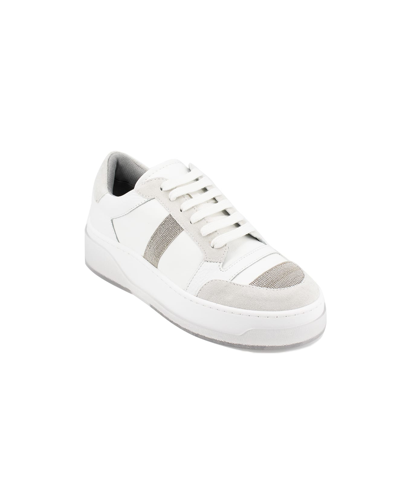 Fabiana Filippi Leather Sneakers - BIANCO