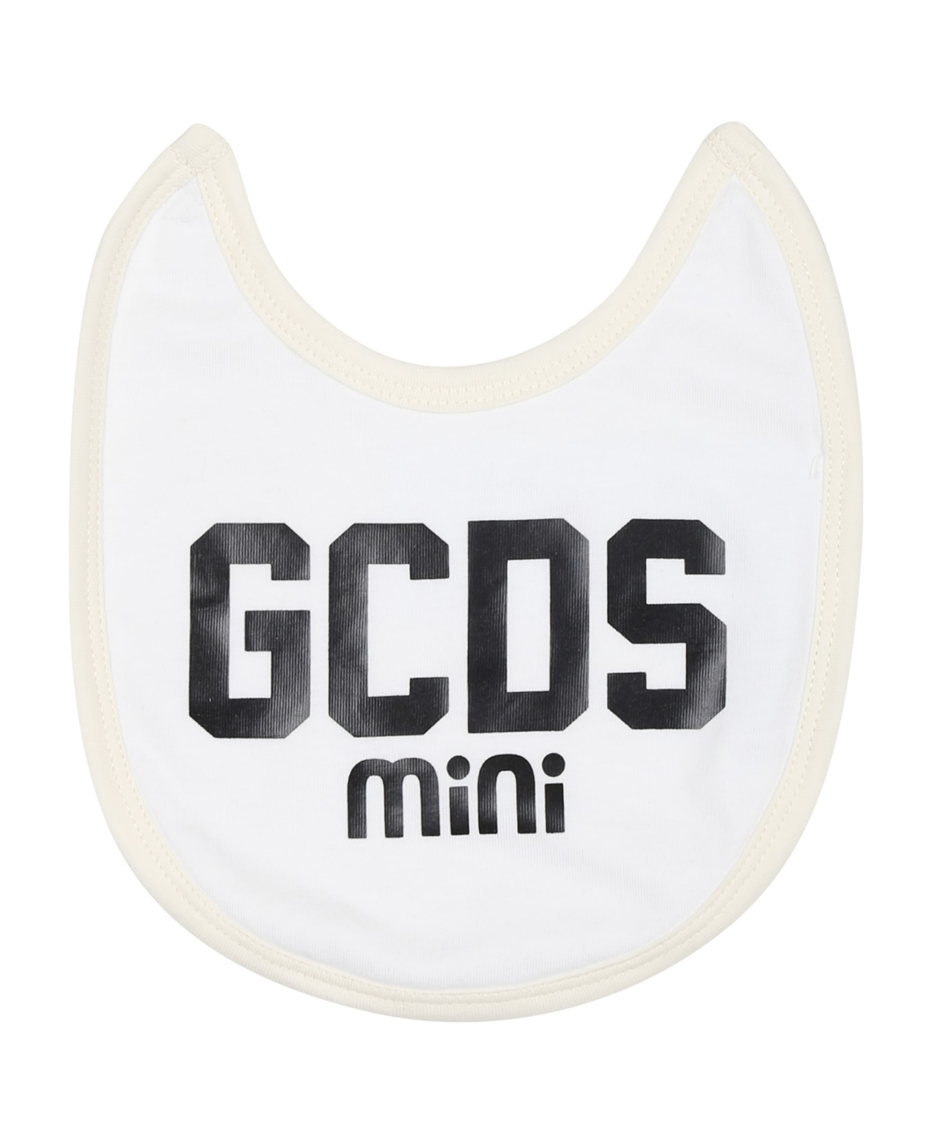 GCDS Mini Jumpsuit For Babies With Logo - White ボディスーツ＆セットアップ