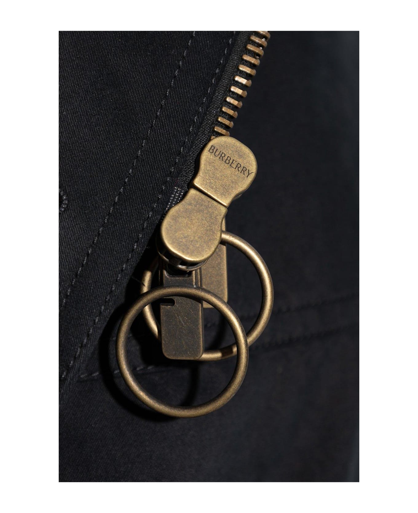 Burberry Double Breasted Belted Trench Coat - Black