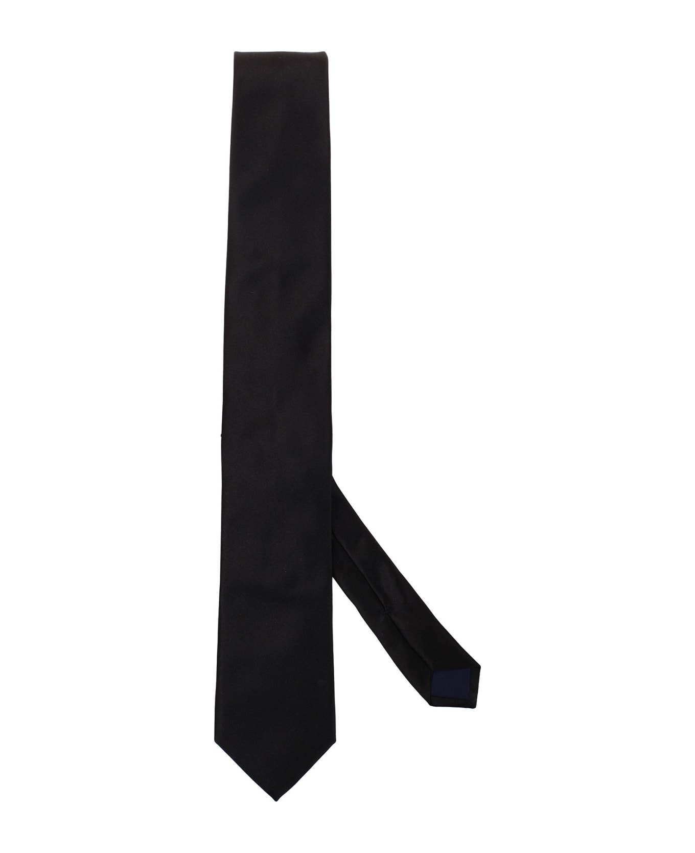 Corneliani Black Silk Tie Corneliani - BLACK ネクタイ