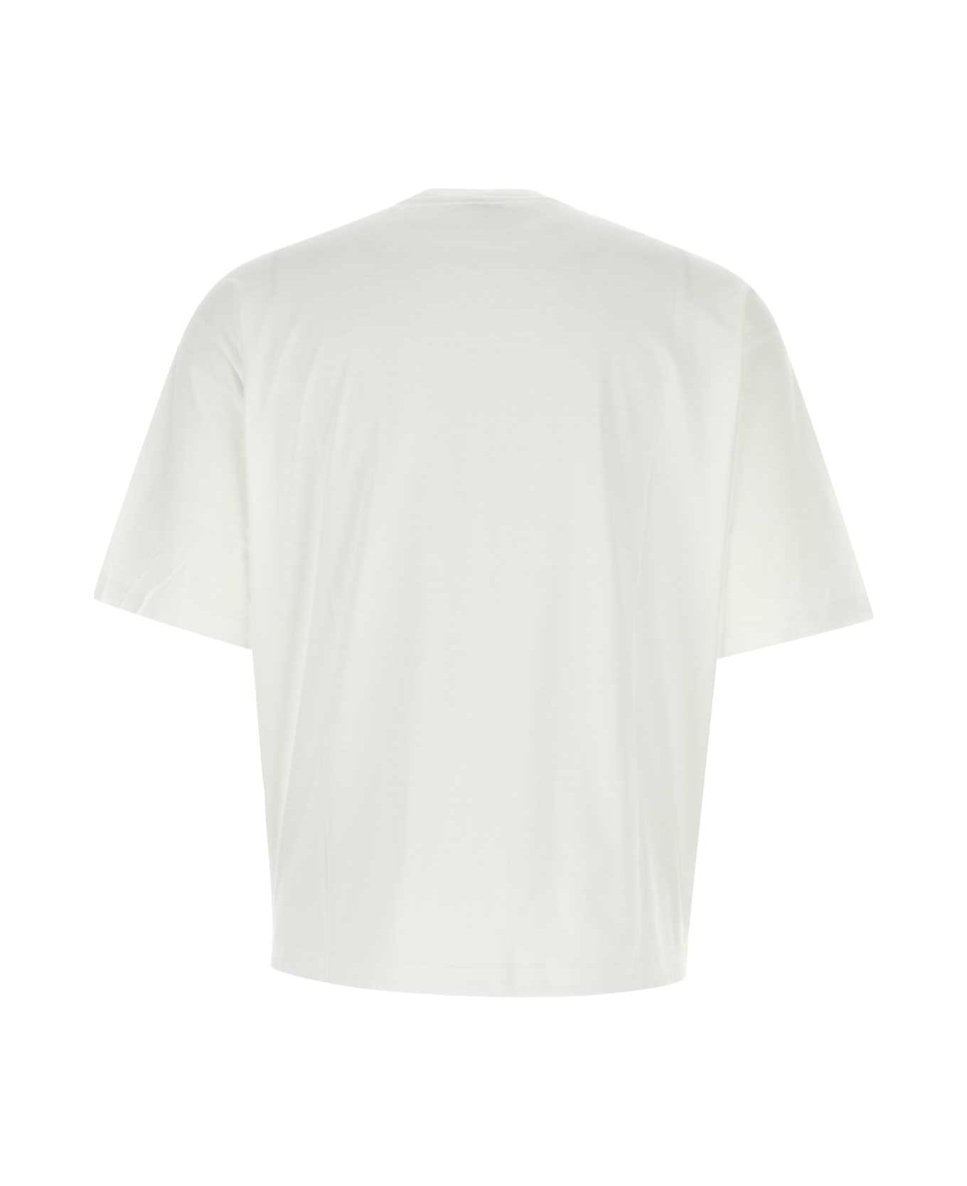 Lanvin White Cotton Oversize T-shirt - OPTICWHITE シャツ