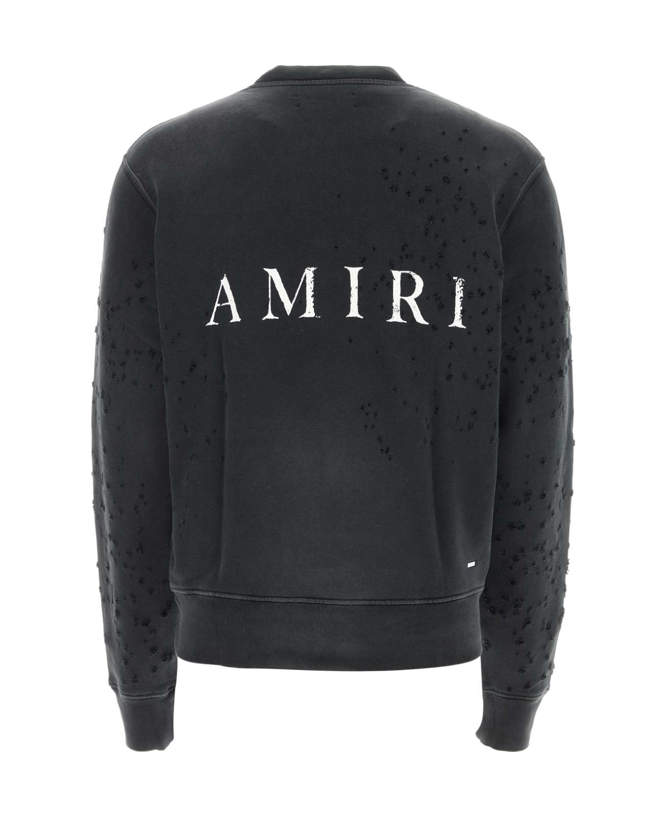 AMIRI Black Cotton Sweatshirt - BLACK
