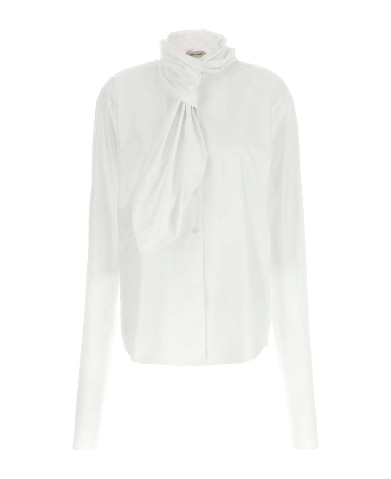 Alberta Ferretti Tie Shirt - White