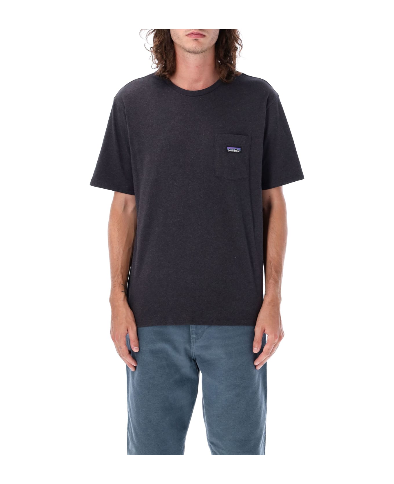 Patagonia Pocket T-shirt - BLACK シャツ