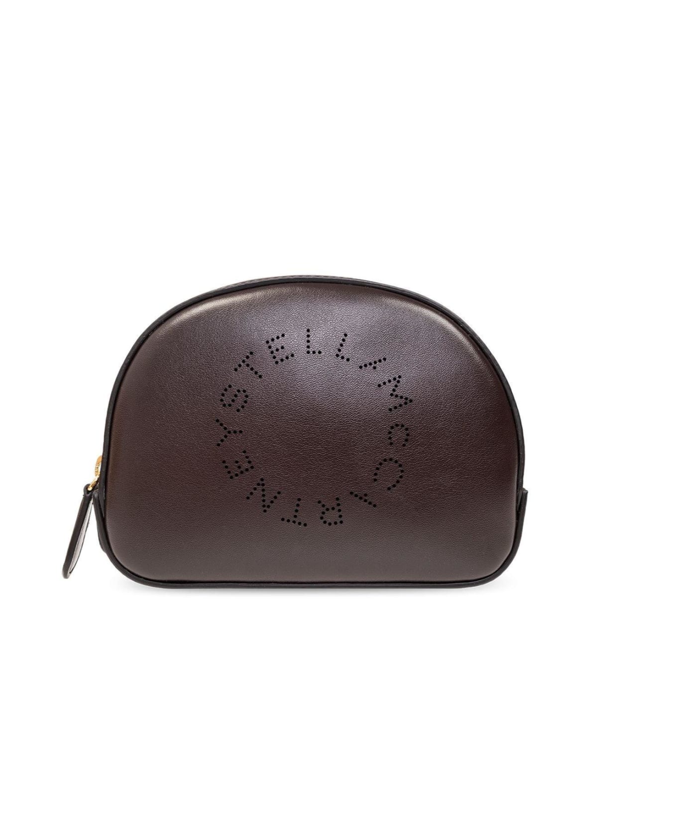 Stella McCartney Logo Perforated Zip-up Beauty Case - Brown