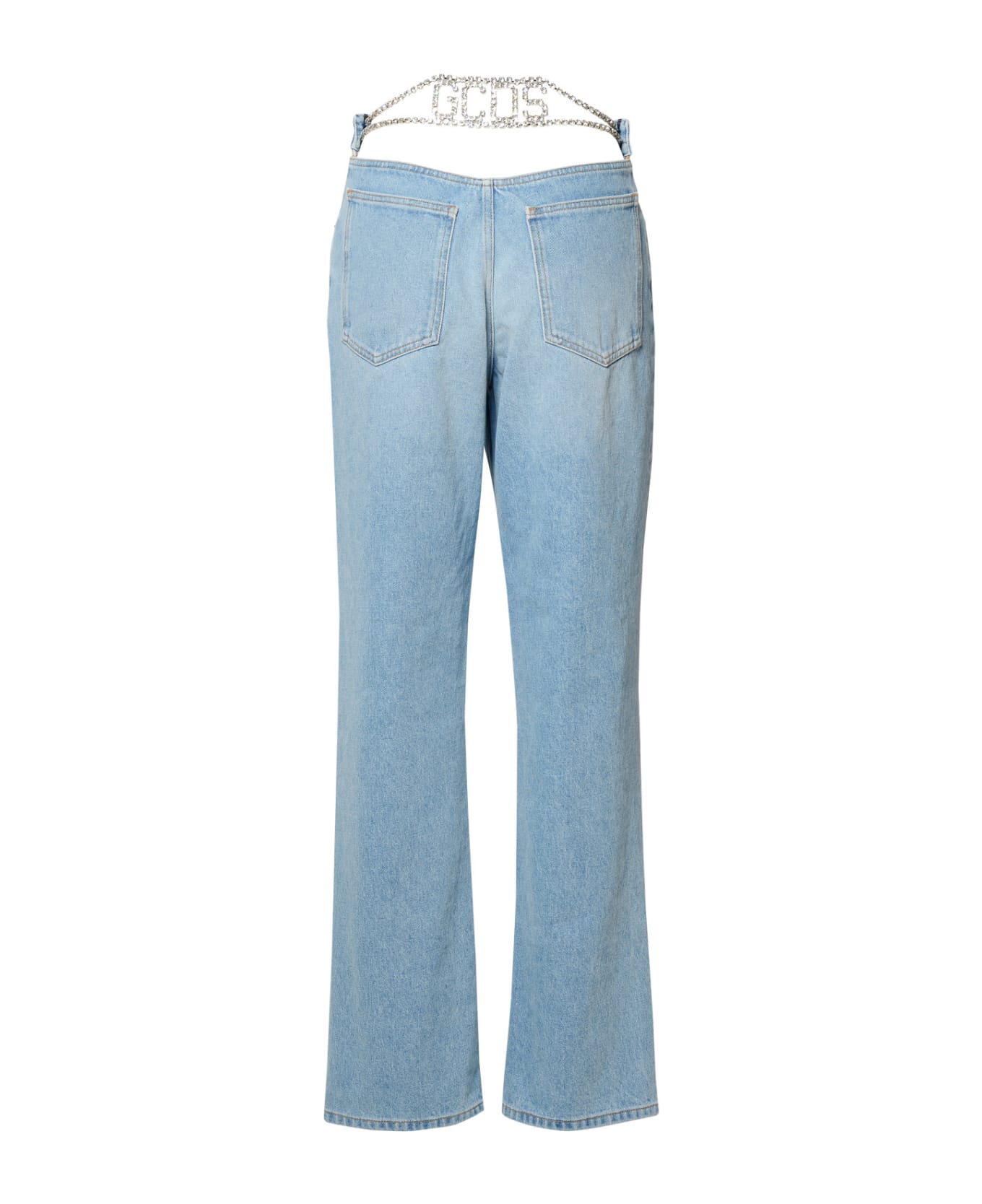 GCDS Light Blue Cotton Jeans - Light Blue デニム