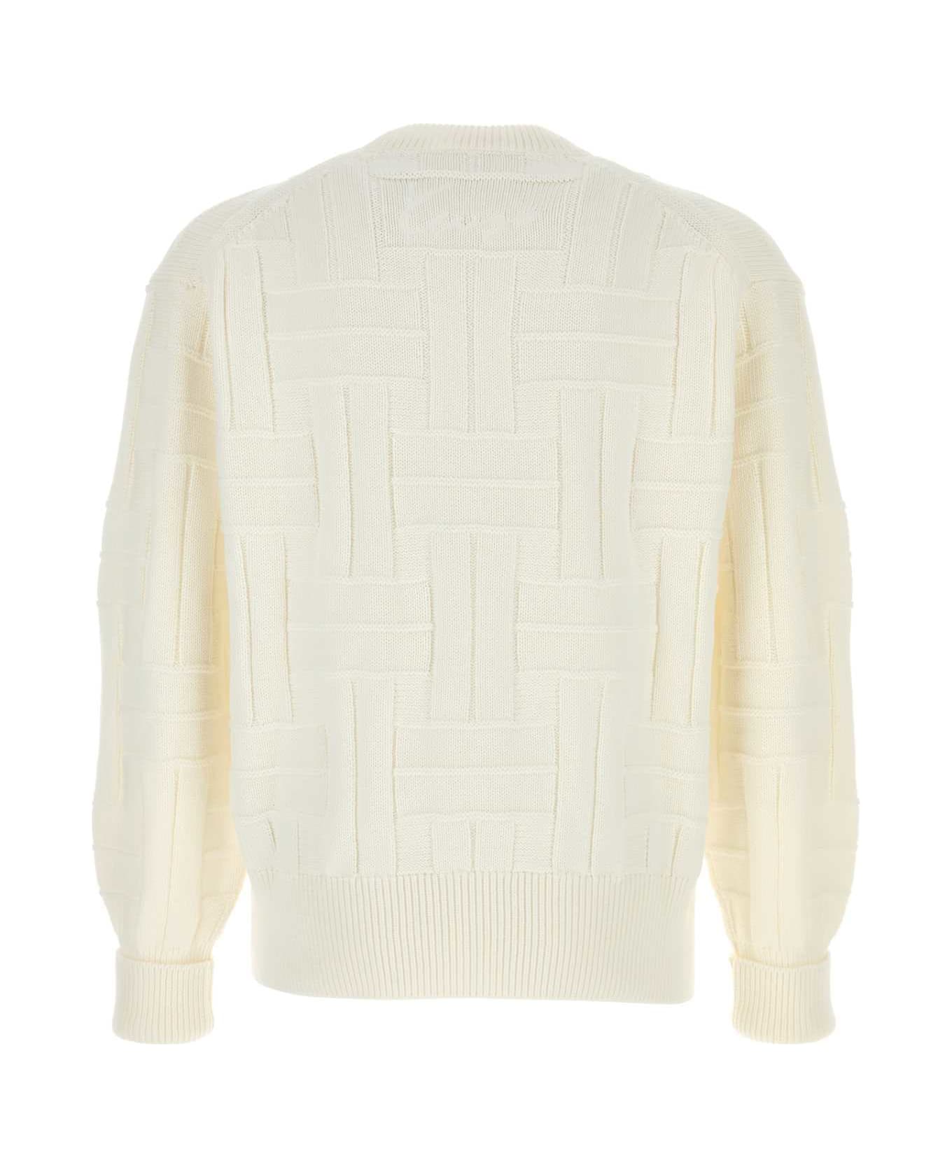 Kenzo White Cotton Sweater - OFFWHITE