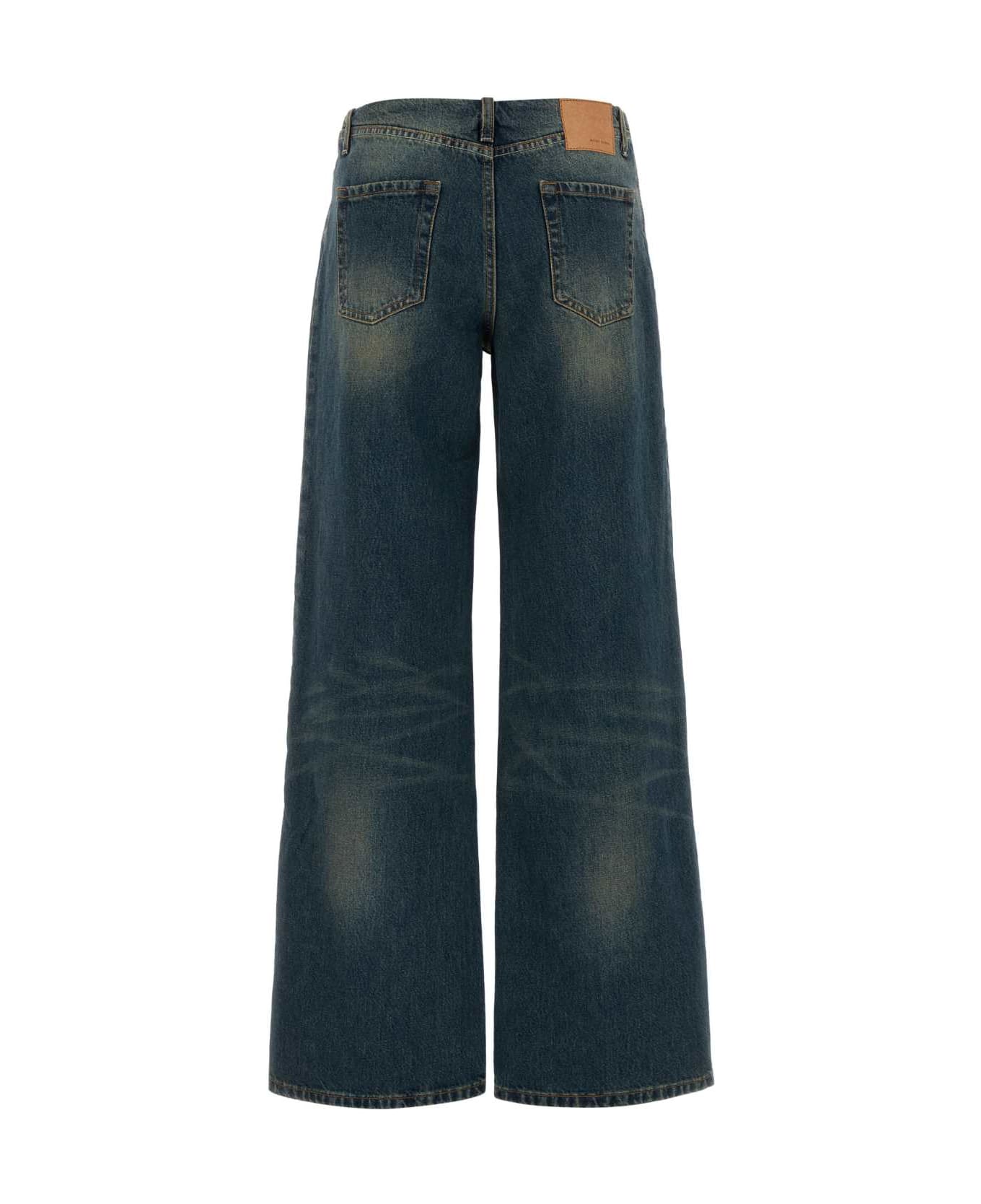 Magda Butrym Denim Wide-leg Jeans - VNTG BLUE