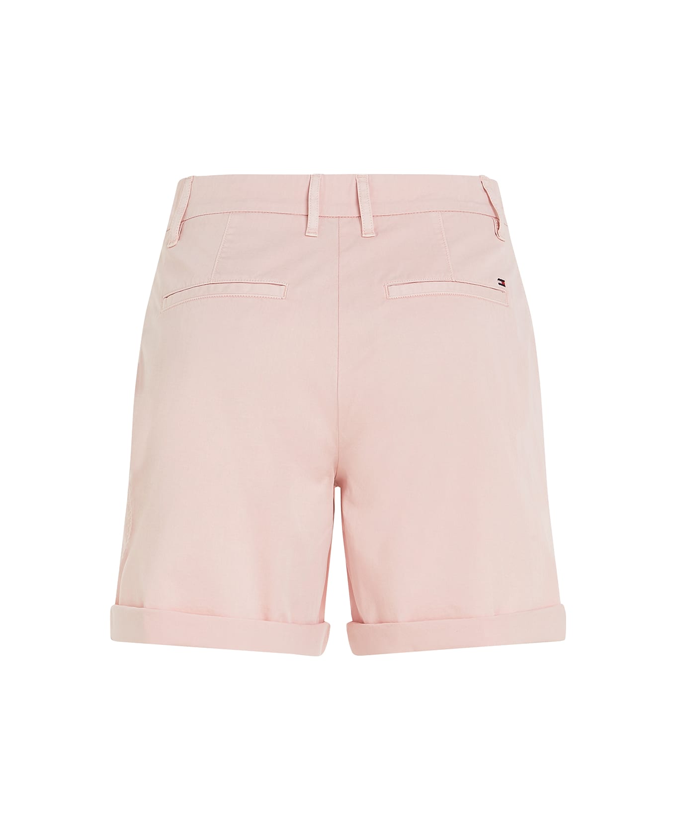 Tommy Hilfiger Mom Chino Shorts With Turned-up Hems - WHIMSY PINK