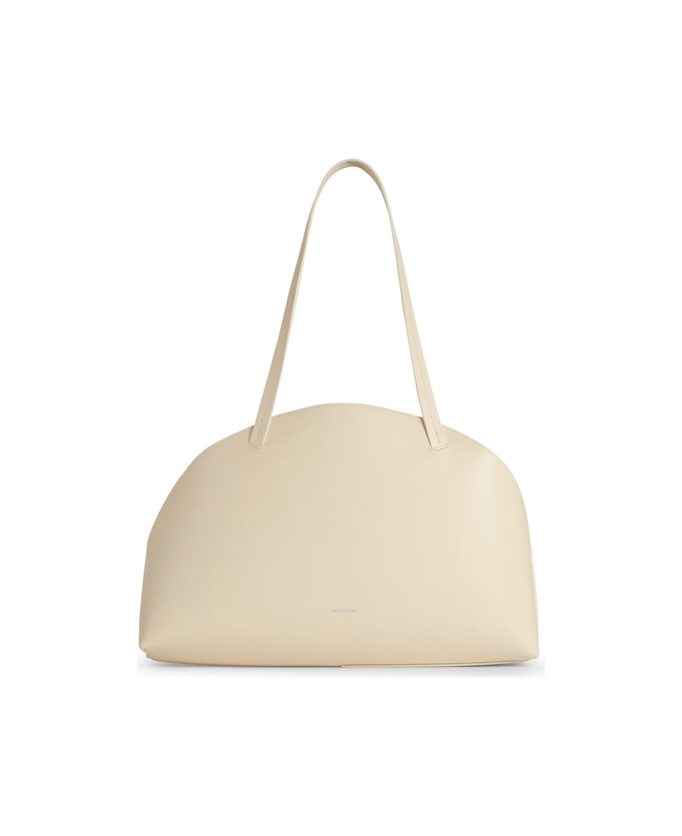 Jil Sander 
curve Media
 White Leather Crossbody Bag - White