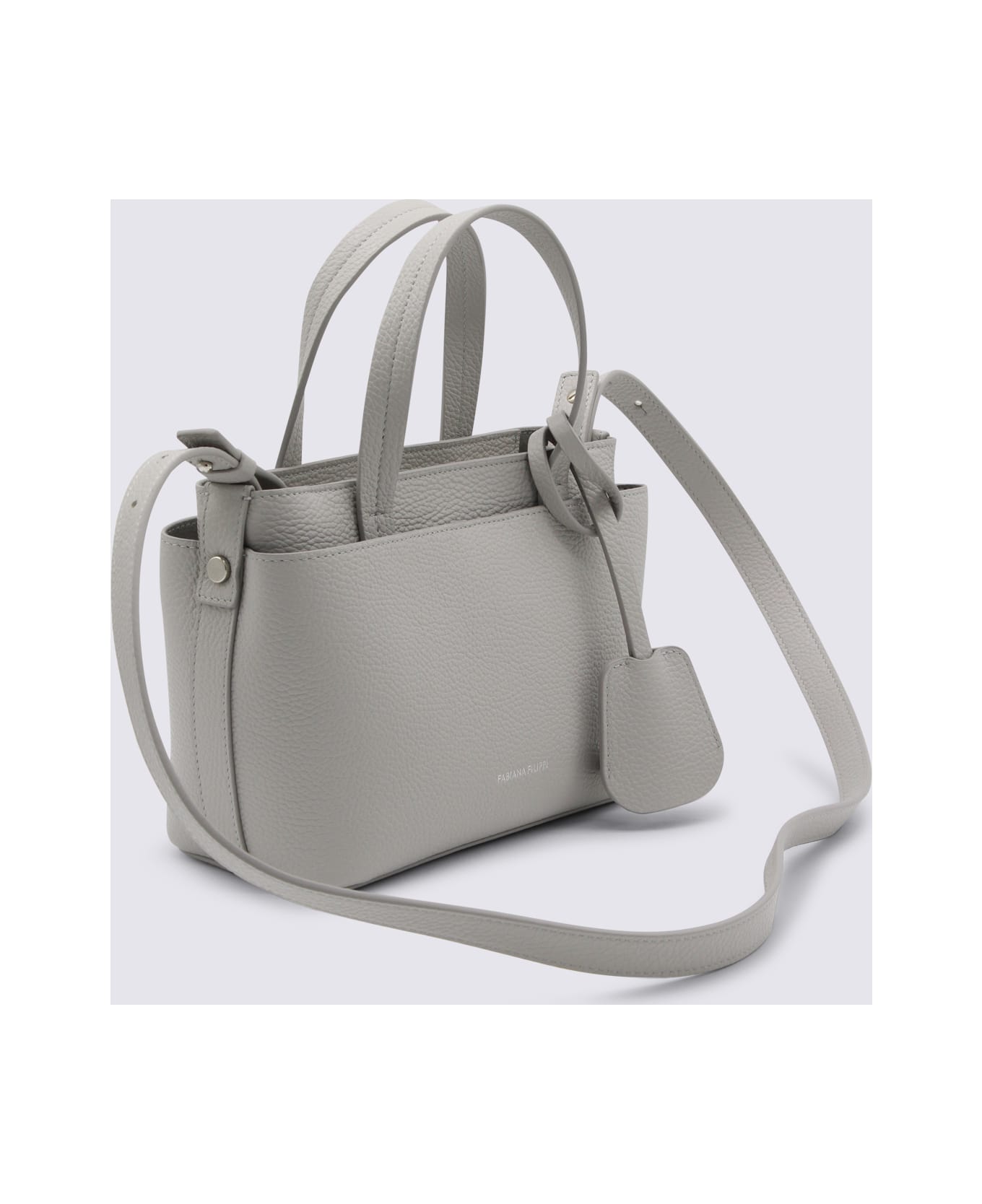 Fabiana Filippi Grey Leather Top Handle Bag - Grey