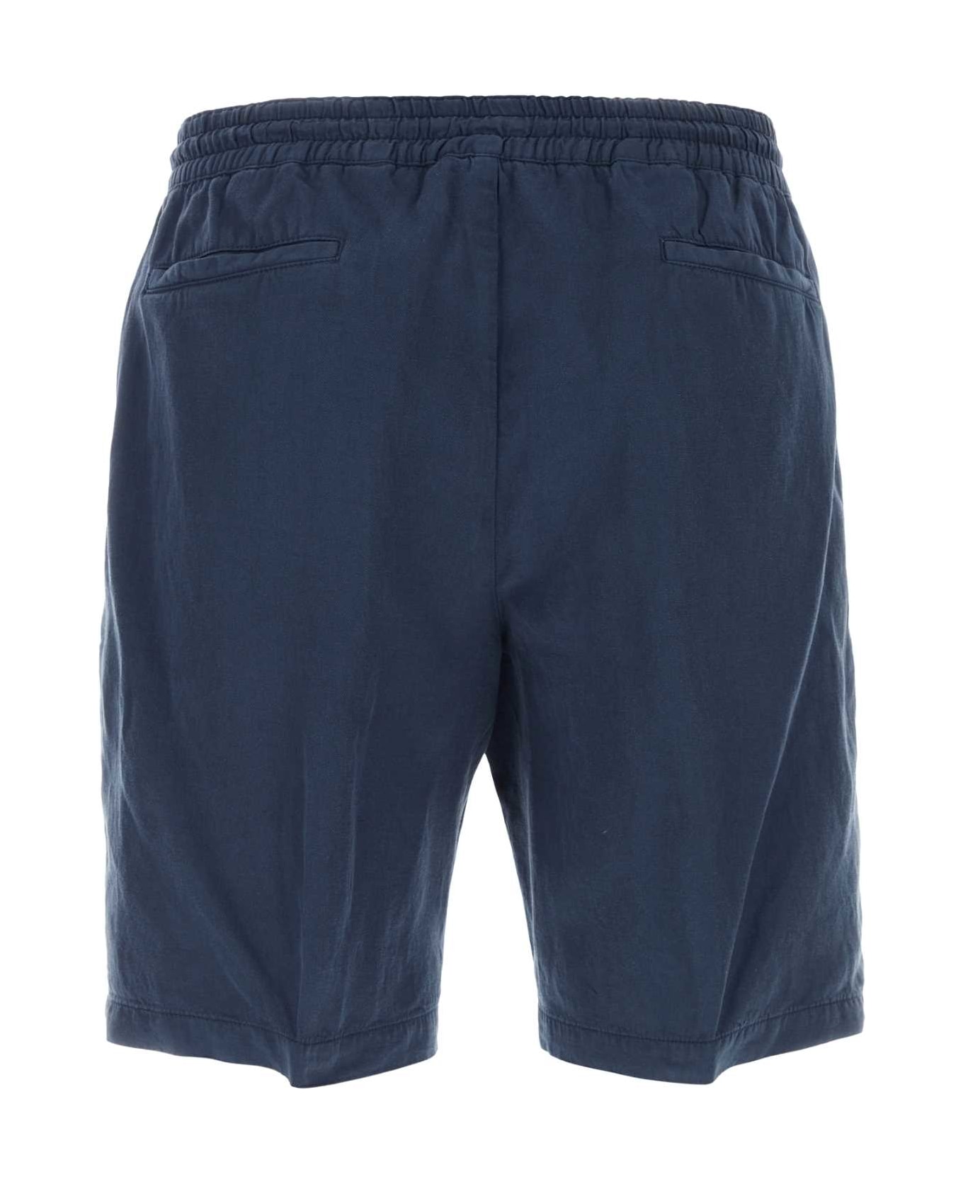 PT01 Blue Lyocell Blend Bermuda Shorts - BLUAPERTO