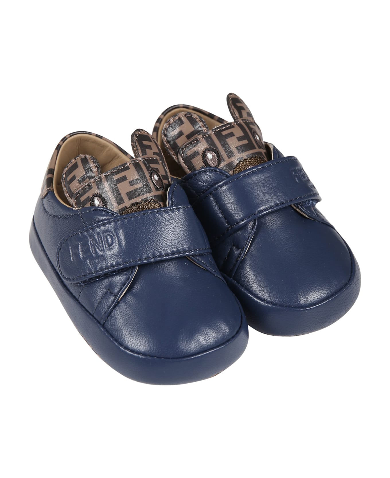 Fendi Blue Sneakers For Baby Boy - Blue シューズ